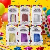 Colorful packaged birthday candles, children's party decoration candles, environmentally friendly, safe and flammable Specification image